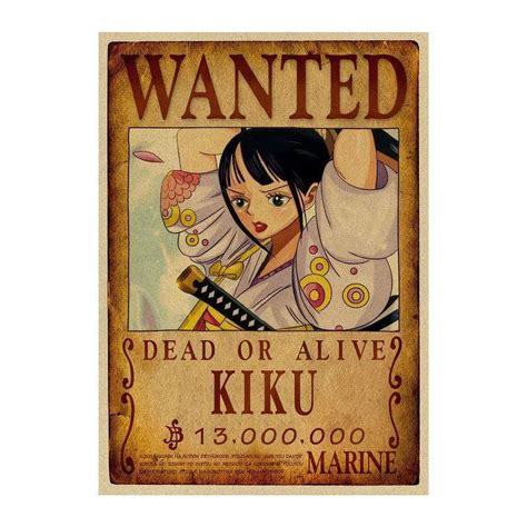 Avis De Recherche One Piece Kiku Wanted Boutique One Piece