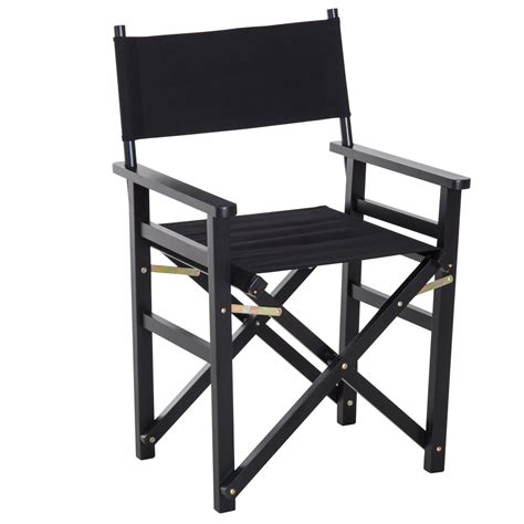 Buy top selling products like mission back wood folding chair and folding parsons dining chair. HOMCOM Wooden Director's Folding Chair,56L-Black | Aosom UK