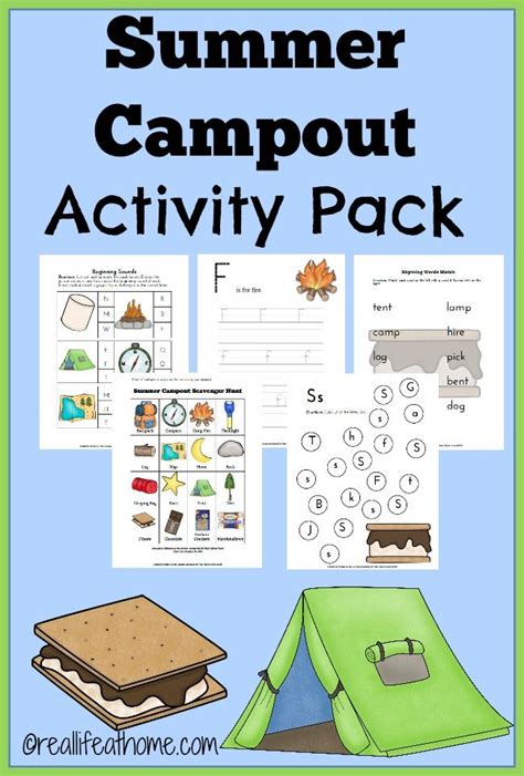 Summer Camp Out Printables And Activities Camping Theme Preschool