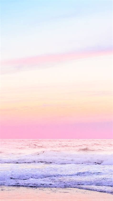 Pink Skies With An Beach View Pink Wallpaper Iphone