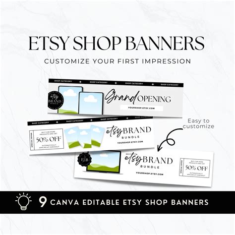 Etsy Shop Banner Mockup Etsy Banner Templates Etsy Store Etsy