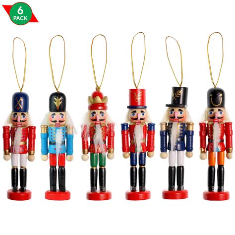 Ornativity Nutcrackers Hanging Ornament Figures Christmas Mini Wooden