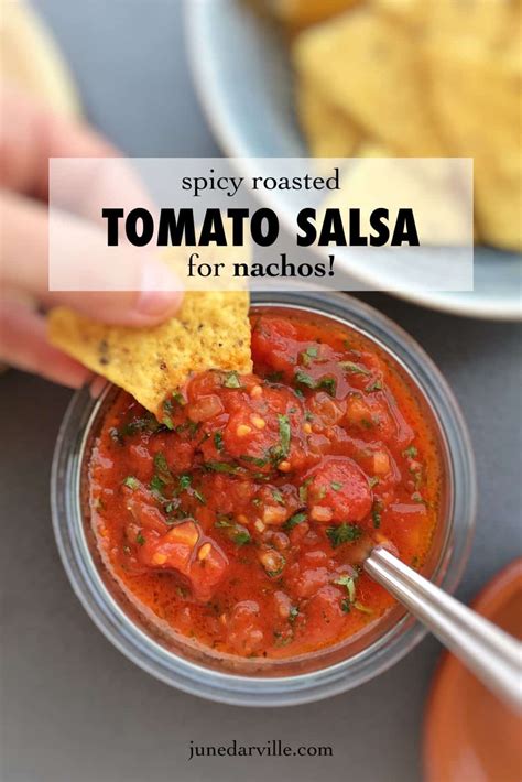 spicy roasted tomato salsa recipe simple tasty good
