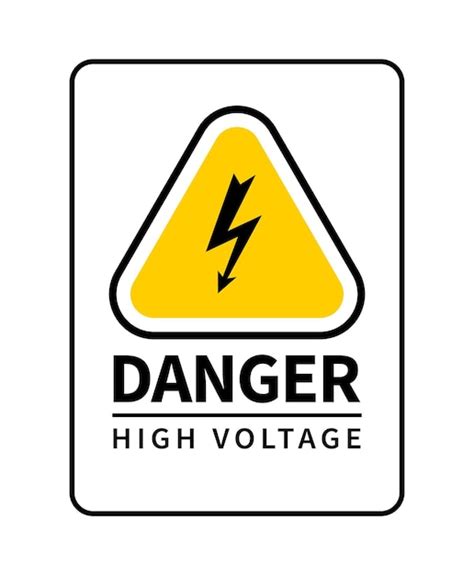 Premium Vector Danger High Voltage Sign