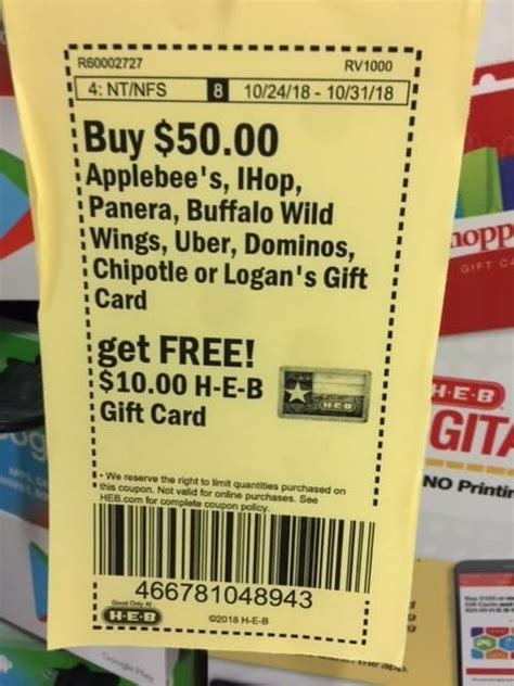 Maybe you would like to learn more about one of these? Expired Texas Area H-E-B: Get $10 GC with $50 Uber or ...