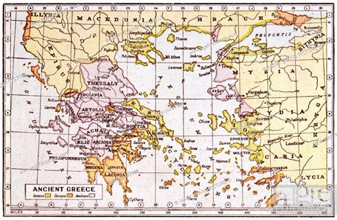 A Map Showing The Extent Of The Greek Empire And The Surrounding