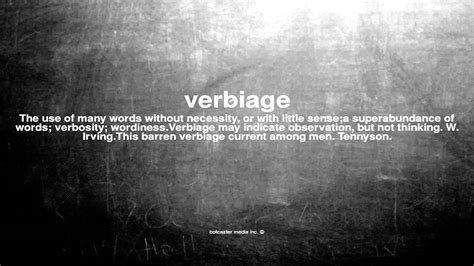 What Does Verbiage Mean Youtube