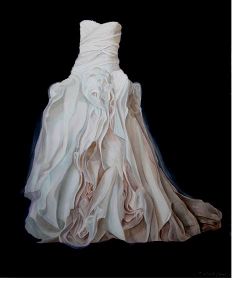 Kristin Wolfson Commissioned Wedding Dress Painting 60x48 Acrylic