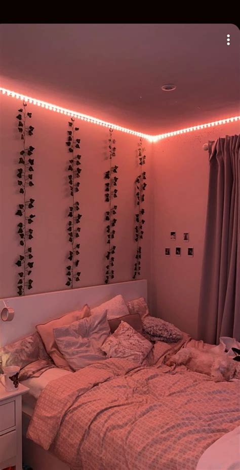 Aesthetic room with led lights. Aesthetic bedroom | Redecorate bedroom, Room design ...