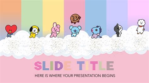 Free Template Bt21 Powerpoint Design 3 Youtube