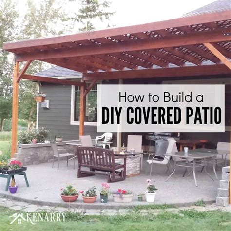 Sunny days are great, but too much sun can damage your skin, and too much heat can ruin your outdoor plans. How to Build a DIY Covered Patio | Diy patio cover, Backyard covered patios, Diy patio