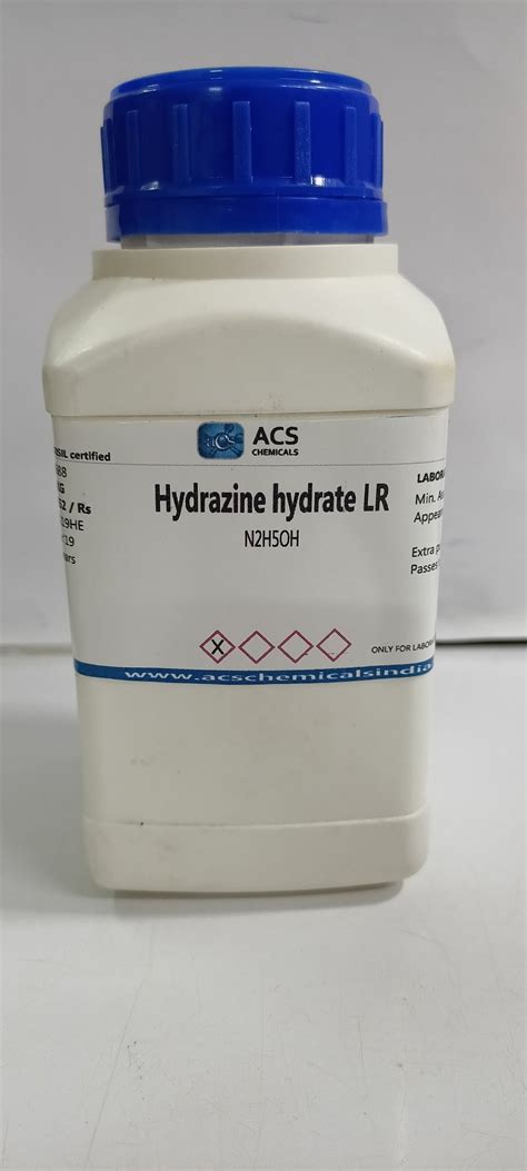 Lab Grade Hydrazine Hydrate 80 500ml Poly Bottle 10217 52 4 Rs 1086