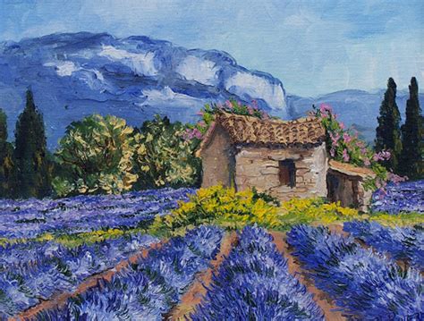 cabanon lavande et rosier - Photo de paysages provençaux - Annie Riviere artiste peintre ...