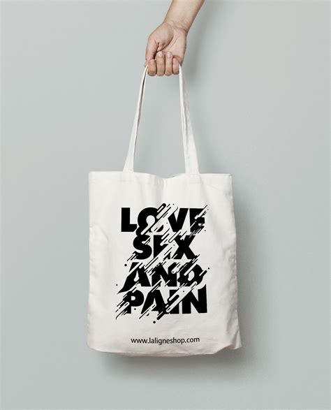 Tote Bag Love Sex And Pain La Ligne Shop
