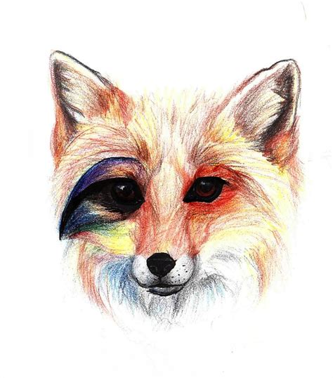 Rainbow Fox By Too Many Jellies On Deviantart