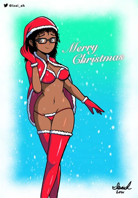 Rule 34 2021 Black Hair Bra Breasts Brown Eyes Christmas Christmas