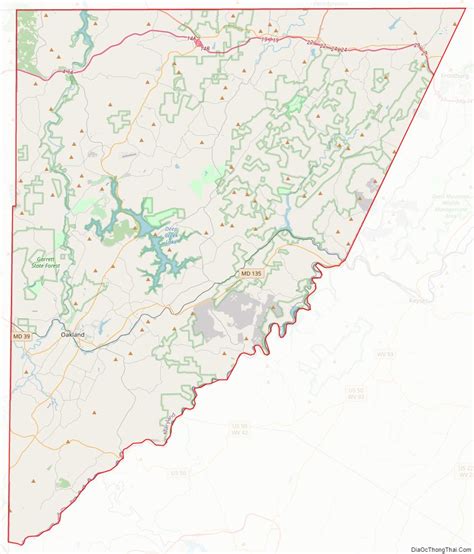 Map Of Garrett County Maryland