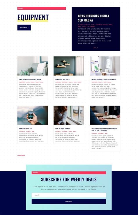Print Shop Category Page Template For Divi Page Template Website