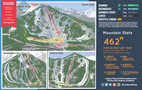 Lookout Pass Ski Area Plan Des Pistes De Ski Lookout Pass Ski Area