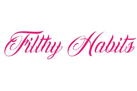 Filthy Habits Window Banner Hot Pink Filthy Habits 4x4