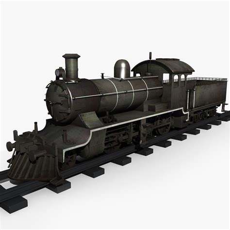 Old Steam Locomotive 01 3d Model Cgtrader