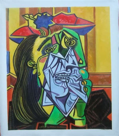 Pablo Picasso Weeping Woman Oil Painting Reproduction On Etsy