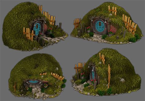 Hobbit House 3d Model Animated Cgtrader