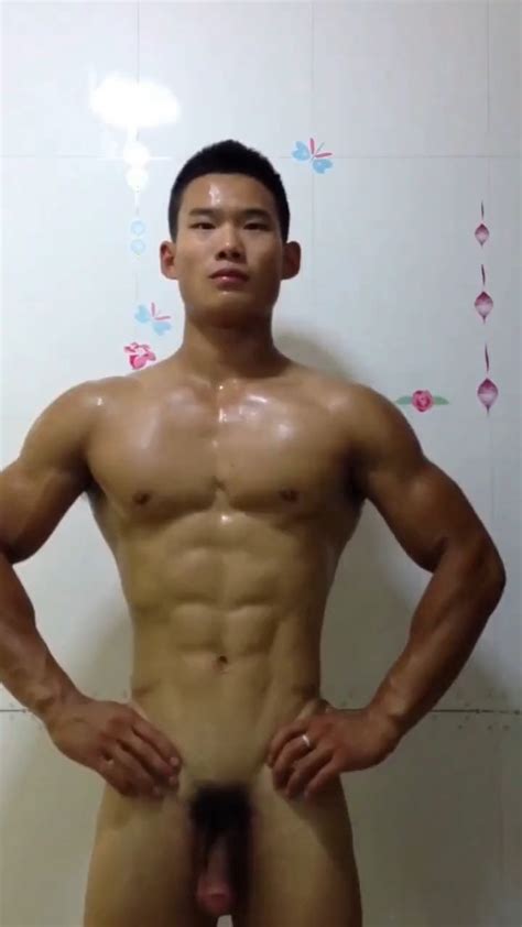 Asian Muscle Hunk Posing Naked Nakedguyz GAY BLOG ADULT CONTENT