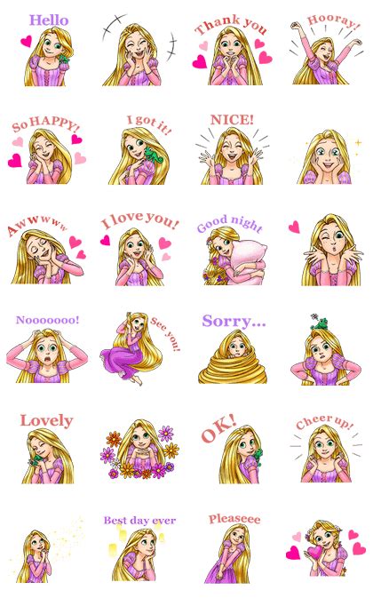 disney s rapunzel animated stickers make their first appearance together with pascal the