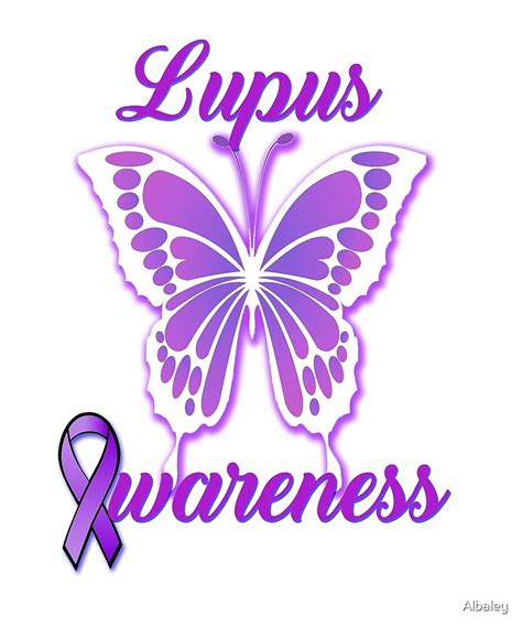 Butterfly Lupus Awareness Ribbon By Albaley Redbubble