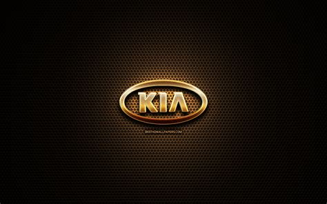 Download Wallpapers Kia Glitter Logo Automotive Brands Creative