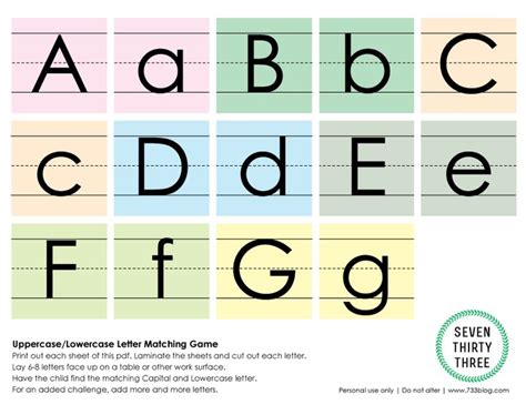 Plus one page that contains all the letters, upper and lower also see: Uppercase/Lowercase Letter Matching Game | Letter matching ...