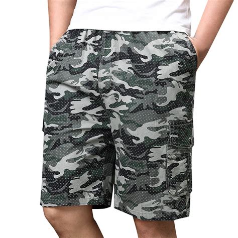 Camouflage Camo Cargo Shorts Men 2019 New Mens Casual Shorts Male Loose