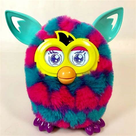 Furby Boom 2012 6 Interactive Electronic Toy App Pink And Blue Hearts