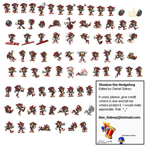 Custom Edited Sonic Series Shadow The Spriters Resource