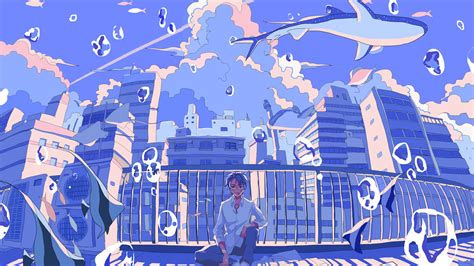 Enjoy the beautiful art of anime on your screen. 1920x1080 Anime Boy Lost In Dreams 4k Laptop Full HD 1080P ...