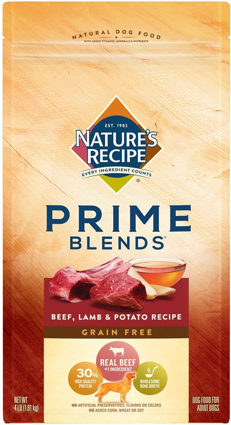 Natures Recipe Prime Blends Beef Lamb And Potato Recipe Grain Free