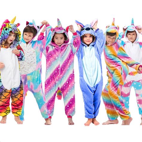 Kugurumi Kids Unicorn Pajamas Boy Onesie Jumpsuit Cartoon Animals