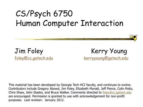 Ppt Cspsych 6750 Human Computer Interaction Powerpoint Presentation