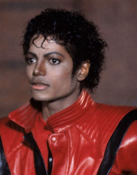 Michael Jackson In Red Leather Jacket Looking At The Camera