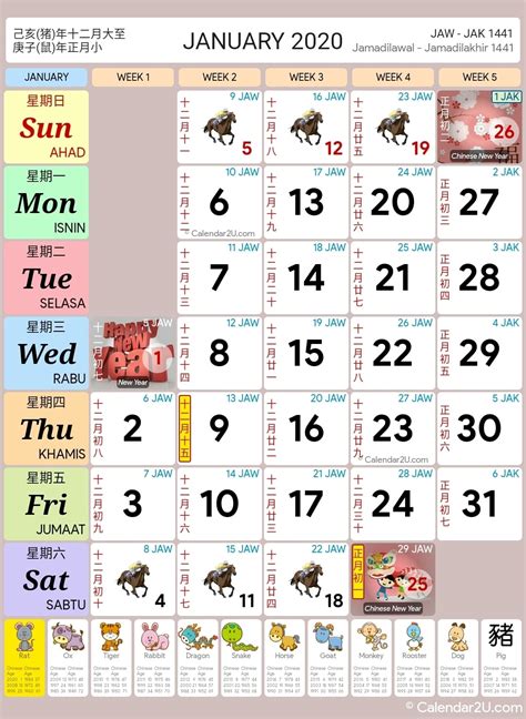 Sometimes referred to as the spring festival or the lunar new year based on the chinese lunar calendar. Year 2020 Calendar Chinese | Month Calendar Printable