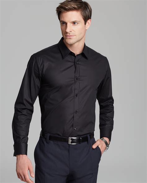 Hugo Black Elisha Button Down Shirt Slim Fit For Men Slim Fit Men