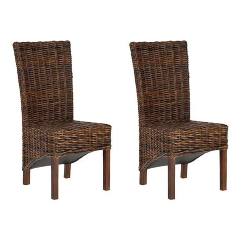 Free delivery and returns on ebay plus items for plus members. Safavieh Ridge Rattan Dining Chair in Croco Color (Set of ...