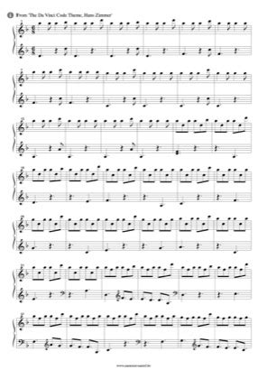 Third international conference, ab 2008. Chevaliers de Sangreal (2) - The Da Vinci Code Free Piano ...