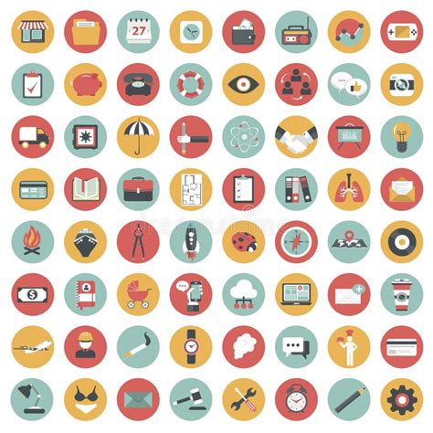 App Icon Set Icons For Websites And Mobile Applications Flat Vector
