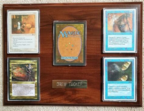 Magic The Gathering Mtg 5 Karten Holz KÜnstler Kunstplakette Drew