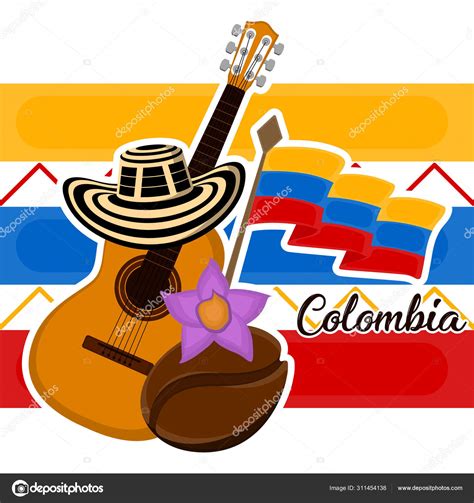 Imagen Representativa De Colombia Ilustración De Stock De ©jokalar01