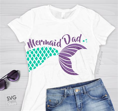 Mermaid Svg Mermaid Dad Mer Dad Svg Mermaid Cut File Etsy