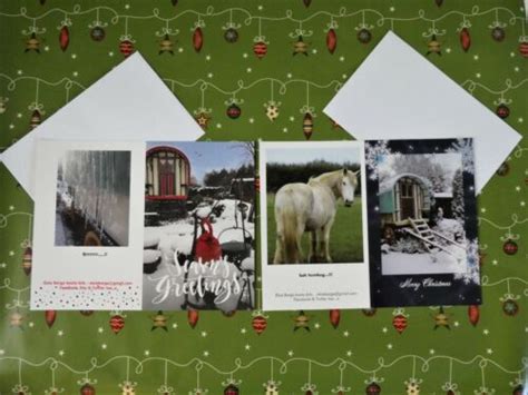 6 X Gypsy Caravan Christmas Cards Xmas Greetings Vardo Romany