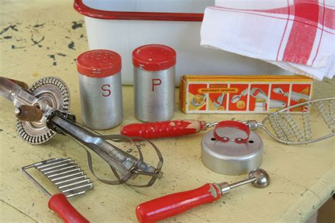 Vintage 11 Piece Instant Collection Of Red Kitchen Gadgets Etsy